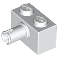 White Brick, Modified 1 x 2 with Pin