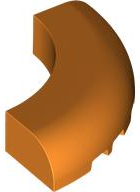 Orange Brick, Round Corner 5 x 5 without Studs