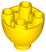 Yellow Brick, Round 2 x 2 Dome Bottom with Studs
