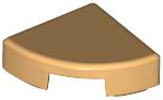Medium Tan Tile, Round 1 x 1 Quarter