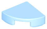 Bright Light Blue Tile, Round 1 x 1 Quarter