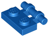 Blue Plate, Modified 1 x 2 with Bar Handle on Side - Free Ends