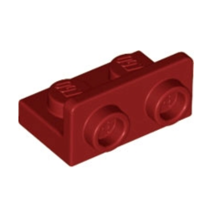 Dark Red Bracket 1 x 2 - 1 x 2 Inverted