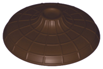 Dark Brown Minifigure, Headgear Hat, Conical Asian with Raised Center