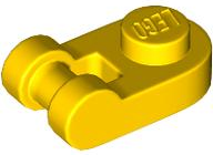 Yellow Plate, Round 1 x 1 with Bar Handle