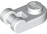 White Plate, Round 1 x 1 with Bar Handle