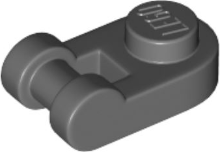 Dark Bluish Gray Plate, Round 1 x 1 with Bar Handle