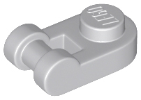 Light Bluish Gray Plate, Round 1 x 1 with Bar Handle