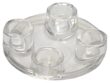 Trans-Clear Plate, Round 2 x 2 with Rounded Bottom (Boat Stud)