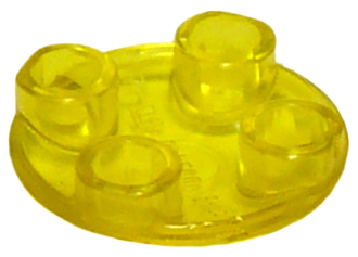 Trans-Yellow Plate, Round 2 x 2 with Rounded Bottom (Boat Stud)