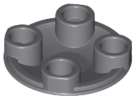 Dark Bluish Gray Plate, Round 2 x 2 with Rounded Bottom (Boat Stud)