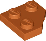 Dark Orange Wedge, Plate 2 x 2  Cut Corner