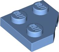 Medium Blue Wedge, Plate 2 x 2  Cut Corner