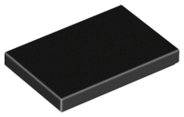 Black Tile 2 x 3