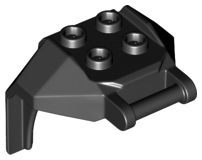 Black Large Figure Armor, Chest with 4 Studs and Bar Handle