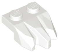 White Plate, Modified 1 x 2 with 3 Claws / Rock Fingers