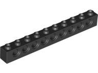 Black Technic, Brick 1 x 10 with Holes