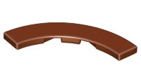 Reddish Brown Tile, Round Corner 4 x 4 Macaroni
