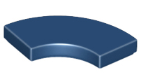 Dark Blue Tile, Round Corner 2 x 2 Macaroni