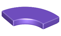Dark Purple Tile, Round Corner 2 x 2 Macaroni