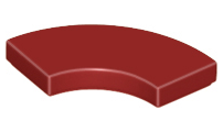 Dark Red Tile, Round Corner 2 x 2 Macaroni