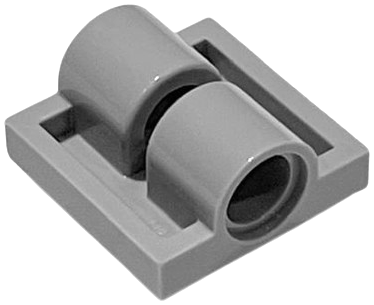 Light Bluish Gray Plate, Modified 2 x 2 with Pin Holes