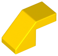 Yellow Slope 45 2 x 1 with Cutout without Stud