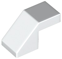 White Slope 45 2 x 1 with Cutout without Stud