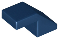Dark Blue Slope 45 2 x 1 with Cutout without Stud