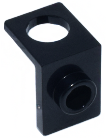 Black Minifigure Neck Bracket with Back Stud - Thick Back Wall
