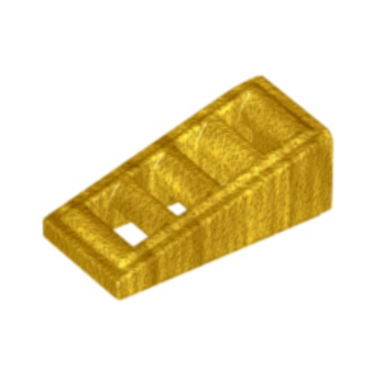 Pearl Gold Slope 18 2 x 1 x 2/3 with Grille