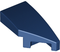 Dark Blue Wedge 2 x 1 x 2/3 Right