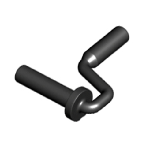 Black Minifigure, Utensil Paint Roller Brush Handle