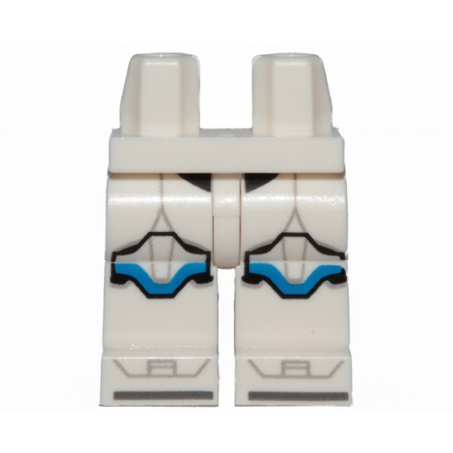 White Hips and Legs with SW Clone Trooper Armor and Blue Markings Pattern