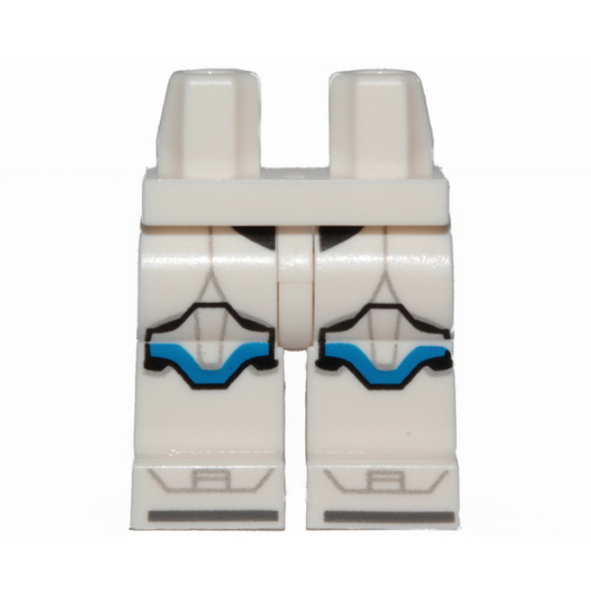 White Hips and Legs with SW Clone Trooper Armor and Blue Markings Pattern