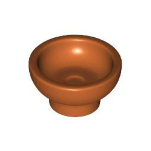 Dark Orange Minifigure, Utensil Bowl