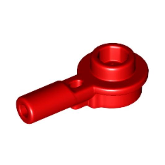 Red Bar 1L with 1 x 1 Round Plate with Hollow Stud