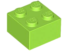 Lime Brick 2 x 2