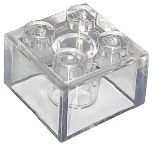 Trans-Clear Brick 2 x 2