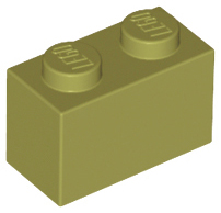 Olive Green Brick 1 x 2
