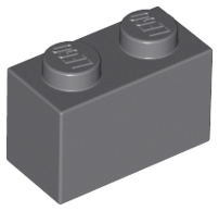 Dark Bluish Gray Brick 1 x 2