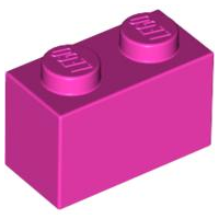 Dark Pink Brick 1 x 2