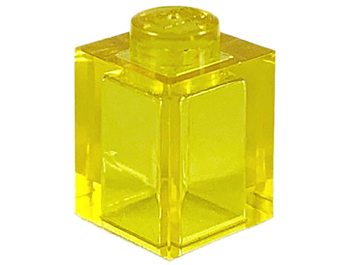 Trans-Yellow Brick 1 x 1