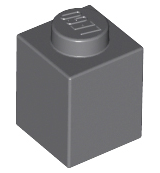 Dark Bluish Gray Brick 1 x 1