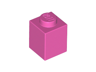 Dark Pink Brick 1 x 1