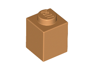 Medium Nougat Brick 1 x 1