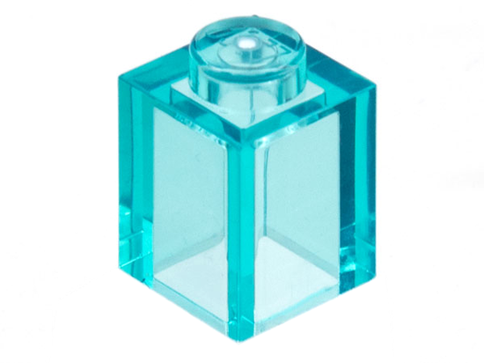 Trans-Light Blue Brick 1 x 1