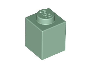 Sand Green Brick 1 x 1