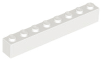 White Brick 1 x 8