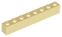 Tan Brick 1 x 8